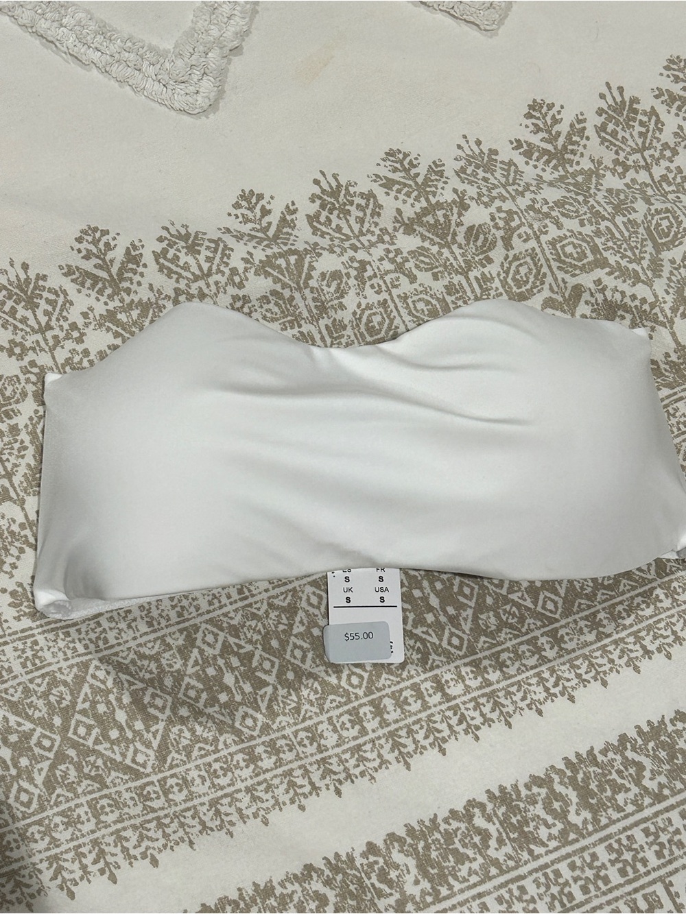 Intimissimi Ilaria Bandeau Strapless Bandeau Bra - White size Small NWT